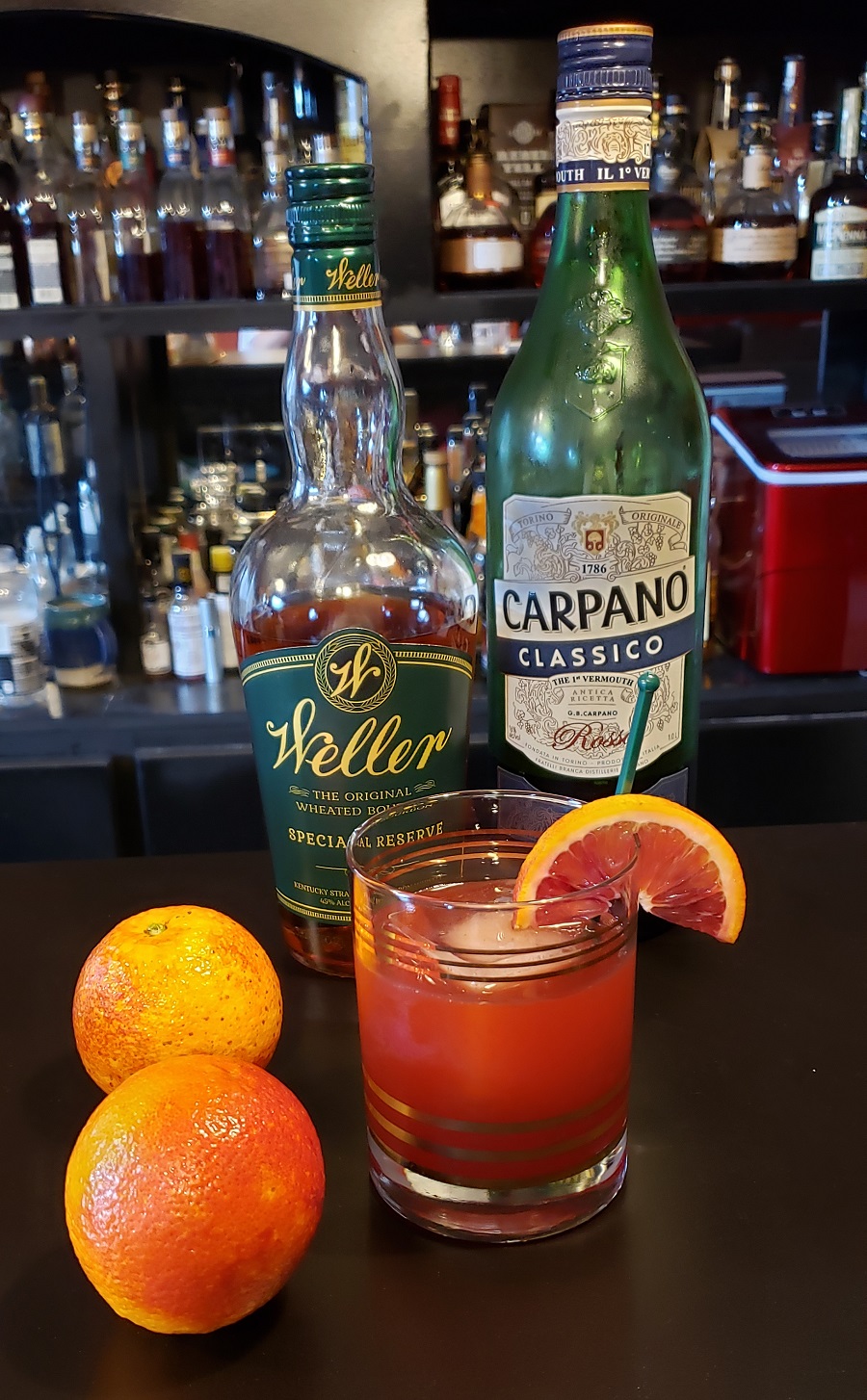 Blood Orange and Bourbon Boulevardier Cocktail Recipe