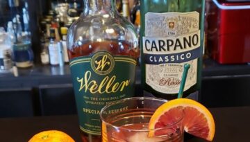 Blood Orange and Bourbon Boulevardier Cocktail Recipe